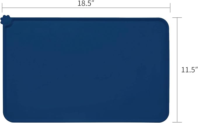 AUDWUD Silicone Waterproof Pet Feeding Mats, Anti Slip Bowl Pad, Dog Mat - Image 4