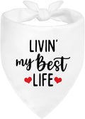 Livin' My Best Life White Dog Bandana, Sunshine Dog Bandanas Accessories by ZBBFSCSB