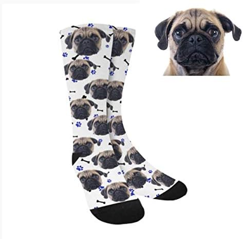 Custom Face Socks, Personalized Dog Lover Pet Photo Picture on Socks Unisex - Image 7