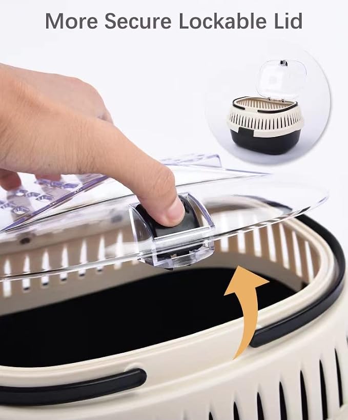 Pink Travel Small Animals Hamster Hedgehog Guinea Pig Cage Carrier - Image 5