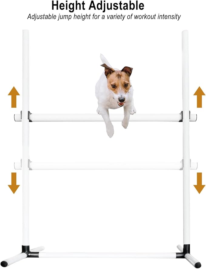 Dog Agility Jump Set with Adjustable Height Bars – Includes Carry Bag, Indoor & - Image 3