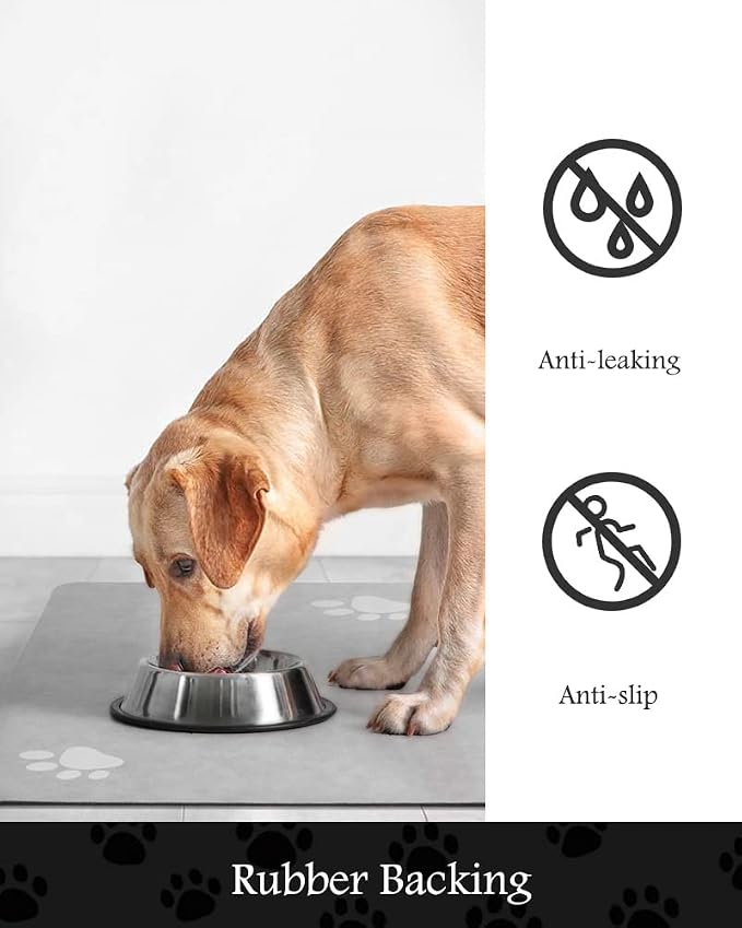 Pet Feeding Mat-Absorbent Dog Mat - Image 5