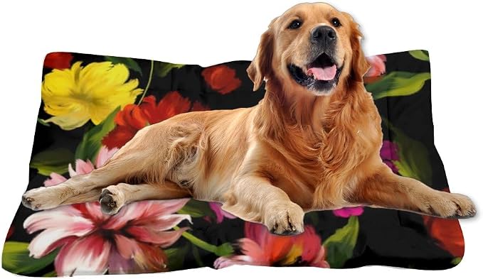 Pink Flowers Pet Sleeping Pad Cat Cushion Pad Pet Beds - Image 7