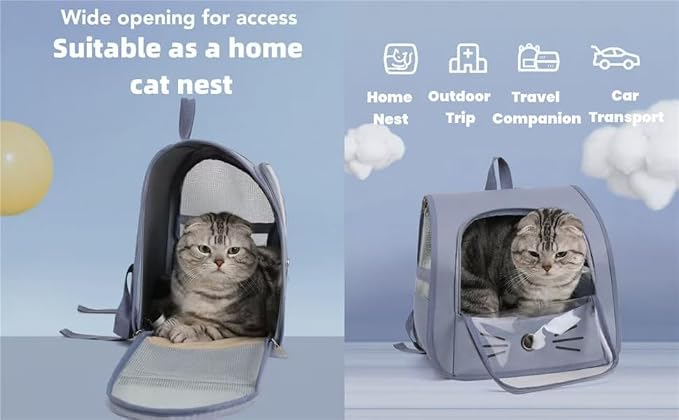 Pet Backpack Carrier, Traveler Breathable Transparent Carrier - Image 5