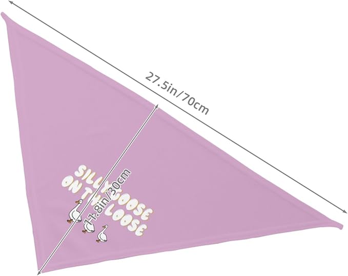 Silly Goose on The Loose Triangle Dog Bandana, Summer Bandana Funny Triangle - Image 6