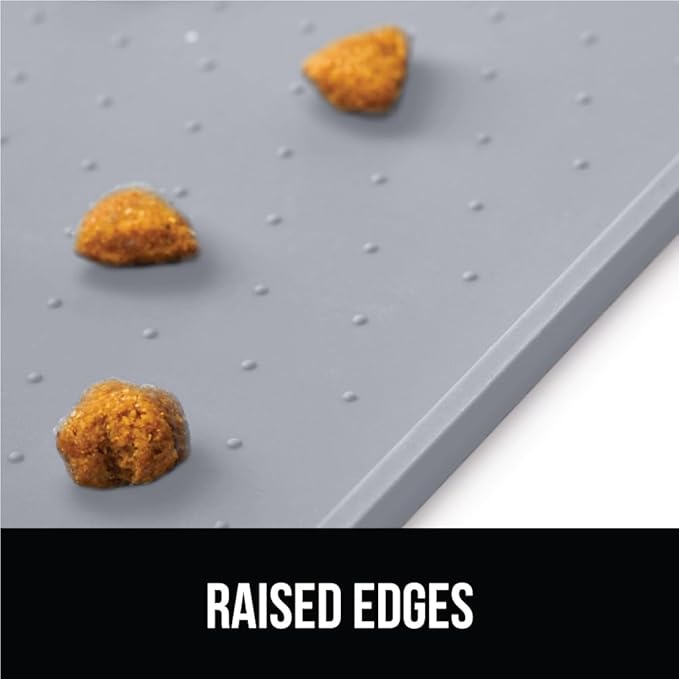 GORILLA GRIP 100% Waterproof Raised Edge BPA Free Silicone Pet Feeding Mat - Image 9