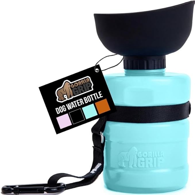 GORILLA GRIP Dog Water Bottle, Portable Water Bowl Dispenser by GorillaGrip