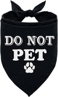 Do Not Pet Dog Bandana, Gift for Dogs Lover, Funny Cute Pet Triangle Scarf by ZPPRJF