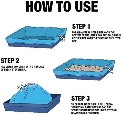 Fresh Step Jumbo Drawstring Cat Litter Box Liners, Scented Heavy Duty Kitty - Image 6
