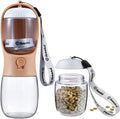 Dog Water Bottle with Food Container, Travel Puppy Water Bowl, Portable Pet by Cibaabo
