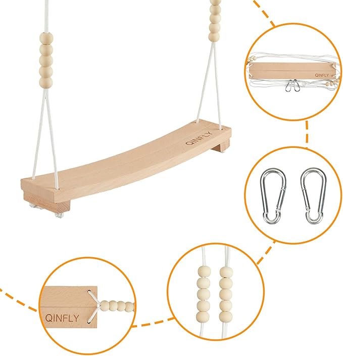 Arc-Shaped Chicken Swing Heavy Beech Wood Chicken Toys - Image 4