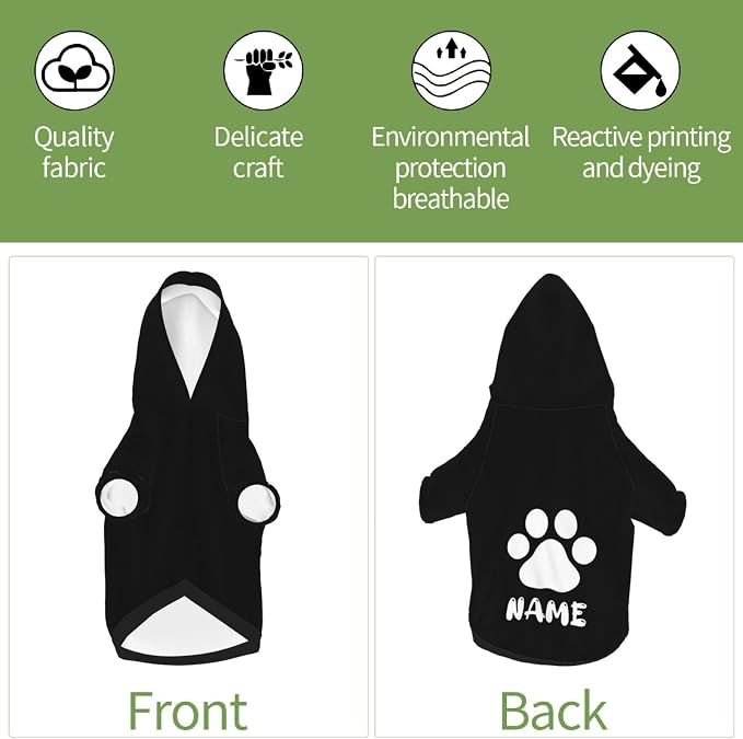 Custom Dog Hoodie Soft & Warm Design Your Own Personalized Photo Text Logo Name - Image 6
