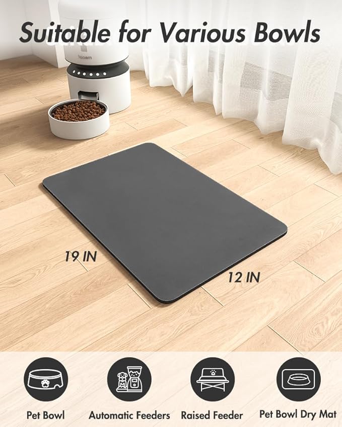 MontVoo-Absorbent Pet Feeding Mat-No Stains Pet Mat - Image 7