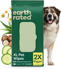 Earth Rated XL Pet Wipes for Dogs & Cats, Unscented Hypoallergenic, 60 Ct by EarthRated