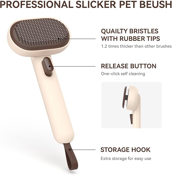Aumuca Cat Brushes for Indoor Cats Dog Hair Brush for Shedding Long or Short - Image 4