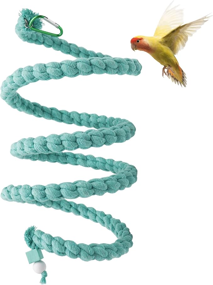 Dnoifne 78.7 Inches Bird Spiral Rope Perch, by Dnoifne