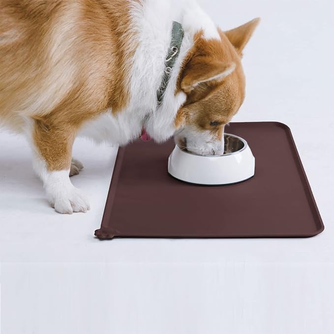 AUDWUD Silicone Waterproof Pet Feeding Mats, Anti Slip Bowl Pad, Dog Mat - Image 7