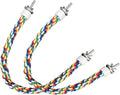 2PCS Bird Rope Perches, Colorful Cotton Parrot Toys Comfy Perch by Kiddisie