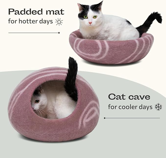 MEOWFIA Cat Cave – Premium Felt Cat Bed - Image 4