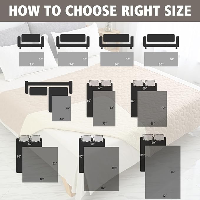 Ameritex Waterproof Pet Bed Cover Anti-Slip Dog Bed Blanket - Image 7