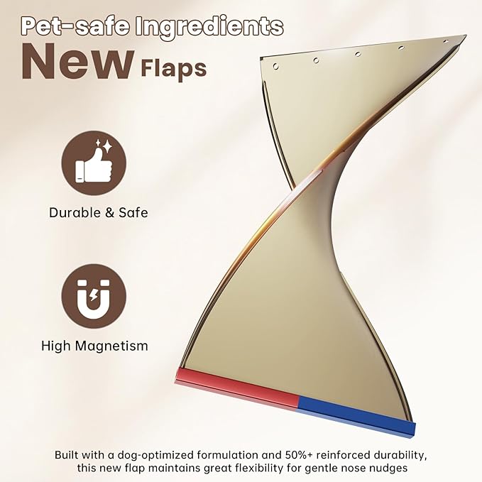 XL Dog Door for Door, Never Rust Plastic Extra Large Doggy Door for Interior - Image 7