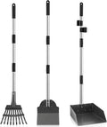 Pooper Scooper, Long Handle Dog Pooper Scooper, Heavy Duty Stainless Steel Rake by ROIUBPO
