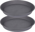 2 Pack of 14 inch Plant Saucer, Heavy Duty Round Plastic Plant Water Tray by Bleuhome