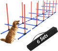 6Set Dog Agility Jumps Hurdle Course Training Equipment by Uzpomel