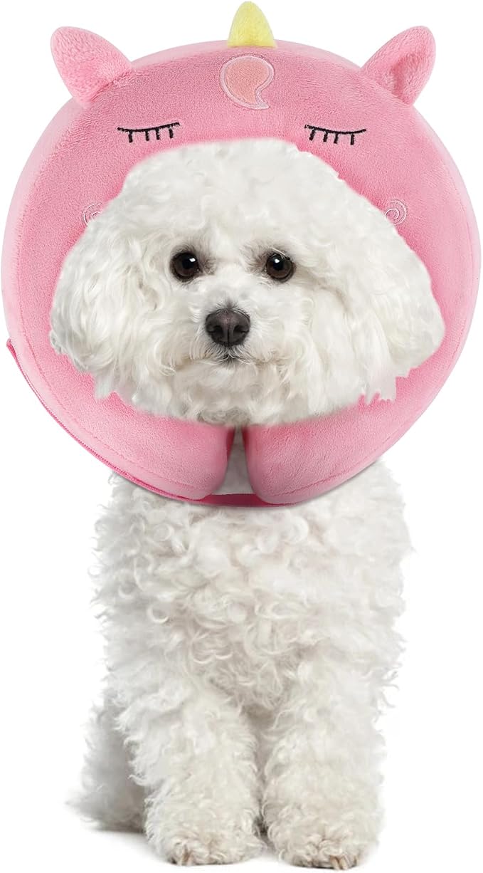 IEUUMLER Inflatable Recovery Dog Collar, Protective Donut Cone, Adjustable Soft by IEUUMLER