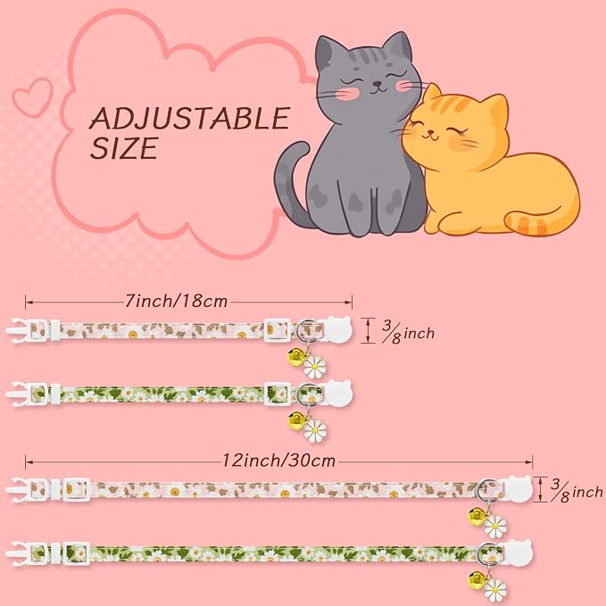 4 Pack Cotton Breakaway Cat Collar - Image 5