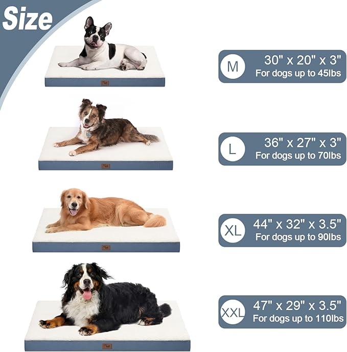 Orthopedic Dog Bed for Extra Large Dogs, XL Comfort Pet Mat for Large Sized Dog - Image 7