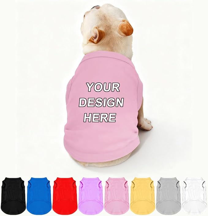 Custom Dog Shirt Pet T Shirts for Small Medium Large Dogs Customized Clothes by Plmoknijb