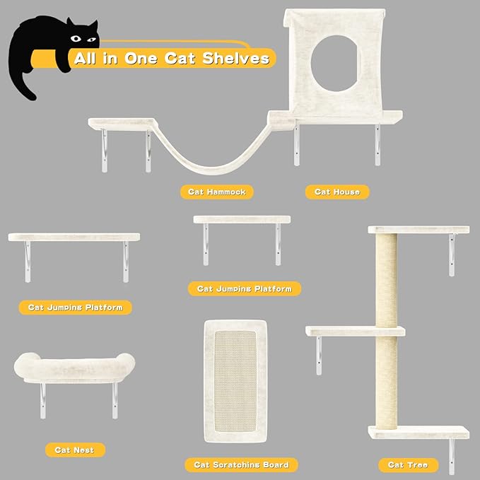 NUNU LAB Wall Mounted Cat Furniture Set - Image 5