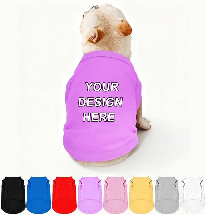 Custom Dog Shirt Pet T Shirts for Small Medium Large Dogs Customized Clothes by Plmoknijb