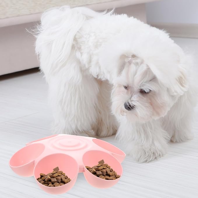 Multipurpose Flowers Pet Feeding Bowl 14.17 Inch Plastic Cat Feeder Dog Treats - Image 6