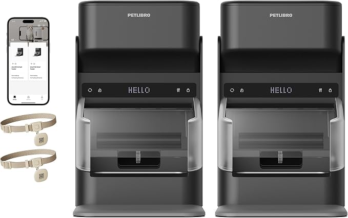 PETLIBRO RFID Cat Feeders for 2 Cats, Collar Sensor for Personalized Meals by PETLIBRO