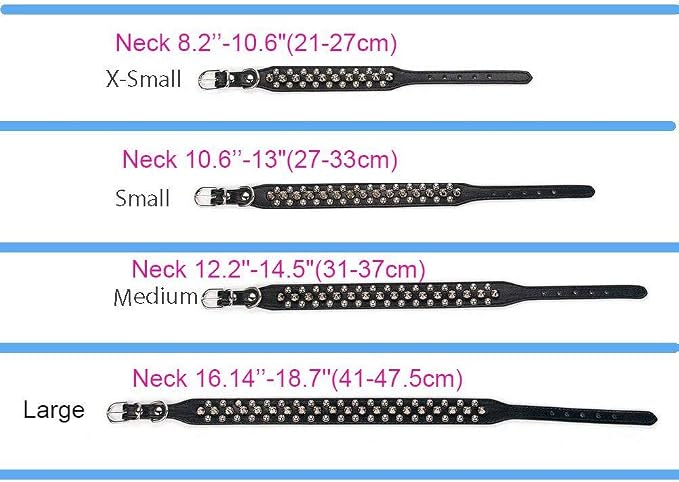 Spiked Dog Collar Soft Pu Leather Mushrooms Rivet Spike Studded Puppy - Image 2