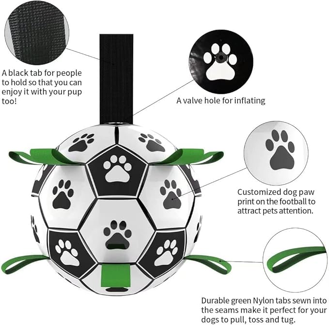 Dog Toys Soccer Ball, Interactive Dog Toys - Image 3