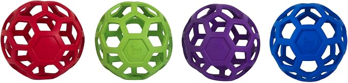 JW Pet Hol-ee Roller Dog Toy Puzzle Ball, Natural Rubber, Extra Large, Colors - Image 5
