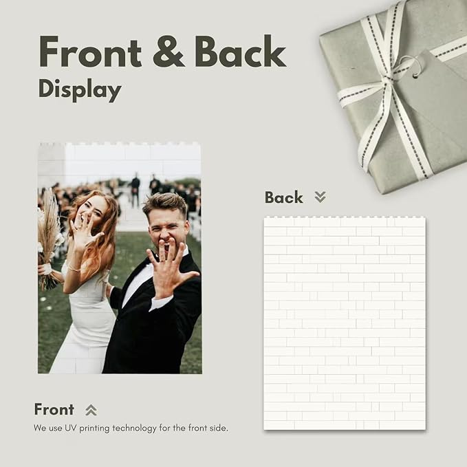 NAZENTI Personalized Newlywed Newspaper Building Block Keepsake - Image 7