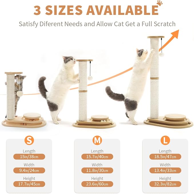 Made4Pets Cat Scratching Post Cat Scratcher Kitten Toys - Image 7