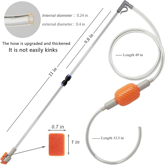 Compact Aquarium Siphon Vacuum and Water Changer Kit - Image 4