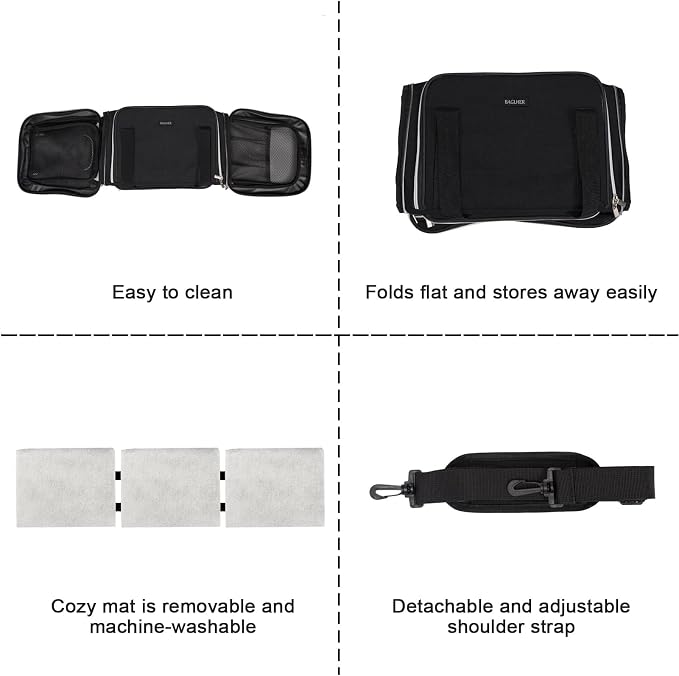 BAGLHER Cat Carrier Bag, Airline Approved Pet Carrier Soft Side Pet Travel 5 - Image 6
