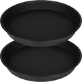 2 Pack of 10 inch Plant Saucer Gray, Heavy Duty Plastic Plant Saucer 10 inch by Bleuhome