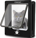CEESC Large Cat Door for Interior/Exterior Door, Weatherproof, Rotary 4 Way by CEESC