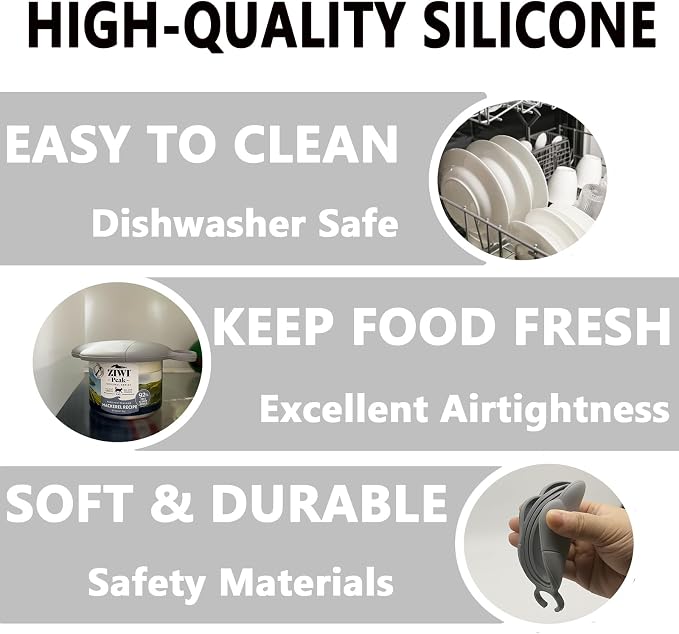 3 Pcs Cat Food Can Covers & One Can Opener | Cute Paw Shape Lids and Opener - Image 6