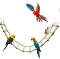 Bird Ladder Bridge, Wooden Pet Hamster Climbing & Swing Toys, Cage Accessories by Dnoifne