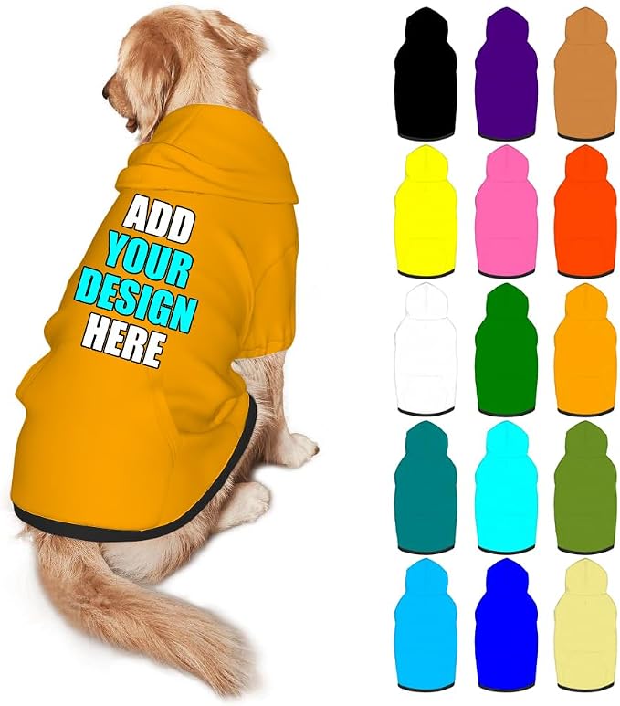 Custom Dog Clothes with Photo Name Logo Personalized Dog Sweaters by Mynvzrk
