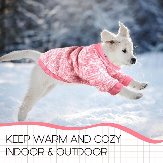 3 Pack Dog Sweaters for Small Dogs Girl Boy Winter Fleece Clothes Warm Soft Dog - Image 5