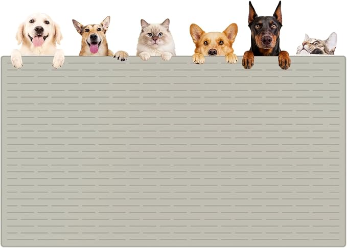 XXXXL Largest Pet Food Mat, 51.2"x25.6" Silicone Dog Mats by WelcometoULTIBE